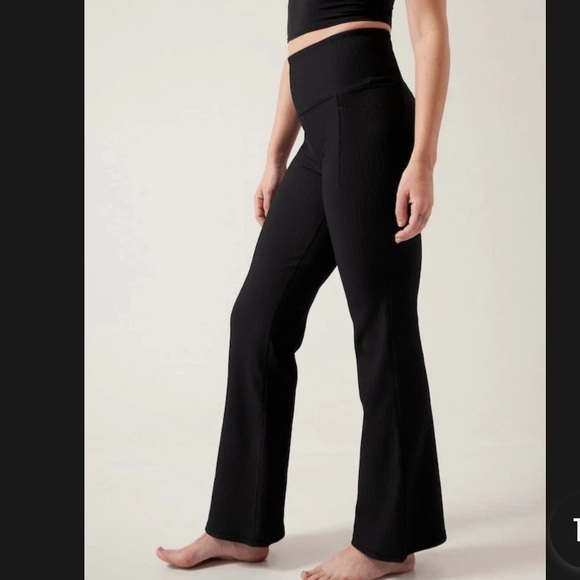 Athleta Pants - ATHLETA Salutation Stash Rib Flare Leggings